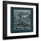 Jean-Baptiste Oudry 15x17 Black Modern Framed Museum Art Print Titled - The Fox the Flies and the Hedgehog (La Fontaine Fables Xii 13) (1733)