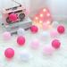 Seenda 3M/10Ft 20 Pink White Ball LED Xmas Wedding Battery Operated String Fairy Light 2 Pack