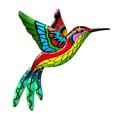 Metal Hummingbird Wall Art 10 Inch Colorful Birds Sculpture Wall Decor Hanging Home Decor for Indoor Outdoor