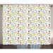 Spaceship Curtains 2 Panels Set An Assortment of Space Related Concepts Shooting Star UFO Sun Moon and Stars Window Drapes for Living Room Bedroom 108W X 84L Inches Multicolor by Ambesonne