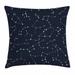 Constellation Throw Pillow Cushion Cover Milky Way Inspired Pattern with Cluster of Fixed Stars in Night Sky Decorative Square Accent Pillow Case 16 X 16 Inches Blue Dark Blue White by Ambesonne