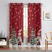 Yipa Xmas Thermal Insulated Blackout Window Treatments Grommet Window Curtain Room Darkening Curtain Eeylet Ring Top Window Drapes Style C 52x63in-2PCS