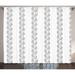 Half Moon Curtains 2 Panels Set Rhythmic Minimalist Dots Arrangement Vertical Stars Sun Illustration Window Drapes for Living Room Bedroom 108 W X 96 L Charcoal Grey and White by Ambesonne