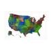 Marlene Watson USA Map 5 Canvas Art