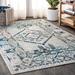 Osuna Diamond Vintage Medallion Indigo Blue/Ivory 4 ft. x 6 ft. Area Rug