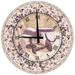 Large Wood Wall Clock 24 Inch Round Violet Women Accessories Floral Round Small Battery Operated Wall Art