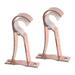 2Pcs Thicker Roman Style Curtain Rod Aluminum Alloy Single Bracket Curtain Rod Drapery Pole (Rose Gold)