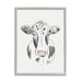 Stupell Industries Dairy Cow Farm Animal Sketch Style Drawing Drawing Print Gray Framed Art Print Wall Art Design by Valerie Wieners