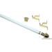 Classic Touch Cafe Curtain Rod White 28-48 Inches