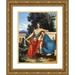 Armand Cambon 19x24 Gold Ornate Framed and Double Matted Museum Art Print Titled - Poetry of Glory and Poetry of Love; the Two Muses (1844)