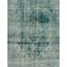 Ahgly Company Indoor Rectangle Abstract Dark Sea Green Abstract Area Rugs 2 x 4