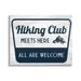 Stupell Industries Hiking Club Rustic Cabin Mountain Climbing Sign 48 x 36 Design by Lil Rue