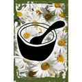 Daisy Flower Wall Art Bowl And Spoon Cooking Untensils Chef Life Kitchen Tin Wall Sign 8 x 12 Decor Funny Gift