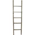 Ekena Millwork 19 W x 72 H x 3 1/2 D Vintage Farmhouse 5 Rung Ladder Barnwood Decor Collection Reclaimed Grey