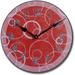 Red Circles Wall Clock| Beautiful Color Silent Mechanism Made in USA