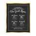 Stupell Industries The Guest Room Guide Metallic Gold Framed Floating Canvas Wall Art 24x30 by Lettered and Lined