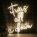 Wanxing It was All a Dream LED Neon Light Signs USB Power for Bedroom Wedding Bar Birthday Party Club Decoration