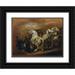 Piotr von Michalowski 18x15 Black Ornate Wood Framed Double Matted Museum Art Print Titled - Horse Market