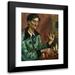 Roman Kramsztyk 14x18 Black Modern Framed Museum Art Print Titled - Chess Player (Portrait of Brunon Winawer) (circa 1918)