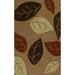 Dalyn Transitions Area Rug TR3 Tr3 Brown Leaves Flowers 4 x 6 Oval Oval