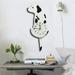 Dog Shape Pendulum Wall Clock Creative Acrylic Wall Clock with Wagging Tail Home Decor Silent Scanning Movement