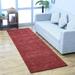 RUGSOTIC CARPETS HAND KNOTTED LOOM WOOL ECO-FRIENDLY AREA RUGS - 2 6 x10 Runner Red Plain Solid Design High Pile Thick Handmade Anti Skid Area Rugs for Living Room Bed Room (L00111)