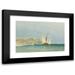 James Holland 18x13 Black Modern Framed Museum Art Print Titled - Coast Scene with Sailing Boats