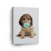 Smile Art Design Portrait of Dachshund Dog Puppy Chewing Teal Blue Bubble Gum Canvas Wall Art Print Pet Dog Lover Gift Animal Pop Art Office Living Room Bedroom Kids Baby Nursery Room Decor - 22x15