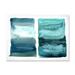 Designart Abstract Blue Ocean Aquatic Impression II Modern Framed Art Print
