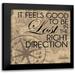 Gibbons Lauren 15x15 Black Modern Framed Museum Art Print Titled - Right Direction