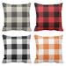 SUFAM Set of 4 Pillow Cases Rustic and Buffalo Check Black Plaid White Cute Preppy Gray Throw Pillowcase Cover Cushion Case Home Decor 16x16 inch