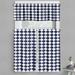 Ambesonne Blue Valance & Curtain Old Home Tile Inspired 55 x45 Navy Blue and White