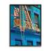 Stupell Industries Urban City Architecture Building Blue Evening Lighting Painting Black Framed Art Print Wall Art Design by Noah Bay