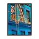 Stupell Industries Urban City Architecture Building Blue Evening Lighting Painting Black Framed Art Print Wall Art Design by Noah Bay