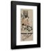 Kitagawa Utamaro 9x18 Black Modern Framed Museum Art Print Titled - Couple in a Boat (C. 1799)