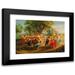 Follower of Peter Paul Rubens 24x18 Black Modern Framed Museum Art Print Titled - The Dancing Peasants