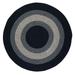 Colonial Mills 7 Navy Blue and Gray Braided Round Reversible Throw Rug