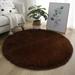 Yannee Soft Shaggy Rug Anti-Slip Fluffy Rugs Large Shaggy Rug Super Soft Mat Living Room Bedroom Carpet Brown