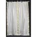 Lined-Cream Tie Top Sheer Sari Curtain / Drape / Panel - 43W x 96L - Pair