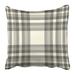 USART Tartan Plaid Pattern Traditional Checkered in Palette of Brown Gray and Pale Yellow Pillow Case Cushion Cover 16x16 inch