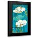 Grey Jace 11x18 Black Modern Framed Museum Art Print Titled - Teal Gold Florals