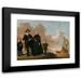 Herman Doncker 14x12 Black Modern Framed Museum Art Print Titled - Portrait of a Family Said to Be Dirk Janssen Bol and His Wife Marritge Claesdr. with Their Children (1645)