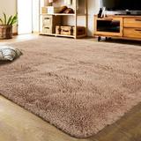 Noahas Soft Fluffy Area Rug for Living Room Bedroom Shaggy Accent Carpets for Kids Girls Rooms Light Tan 6x9ft