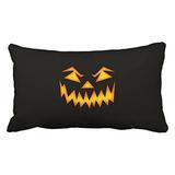 WinHome Funny Vintage Halloween Orange Pumpkin Lightning Pattern Personalized Black Polyester 20 x 30 Inch Rectangle Throw Pillow Covers With Hidden Zipper Home Sofa Cushion Decorative Pillowcases