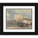 George Shepheard 18x15 Black Ornate Wood Framed Double Matted Museum Art Print Titled - The Banqueting House Whitehall from the River (ca. 1810)