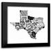 Grey Jace 12x12 Black Modern Framed Museum Art Print Titled - Texas