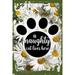 Daisy Flower Flat Canvas Wall Art Print A naughty cat lives here paw print funny christmas animal Hanging Wall Sign Large 16 x 12 Inch Decor Funny Gift