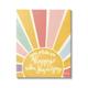 Stupell Industries You Make Me Happy Yellow Striped Sunshine Calligraphy Canvas Wall Art 16 x 20 Design by Sara Baker