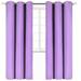 2 panels K68 lilac color 100 % blackout thermal light blocking drapes for sliding patio window curtain top grommets noise reducing 37 wide X 63 length each panel