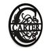 JASS GRAPHIX Carter 12 Circle Black Aluminum Composite Monogrammed Sign Door Wall Decor Last Name Signs for Home Personalized
